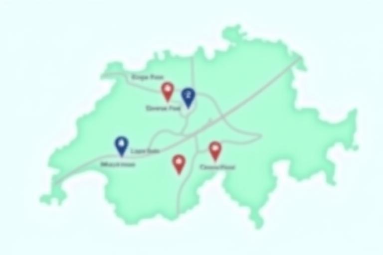 Map of Swiss border purchase points